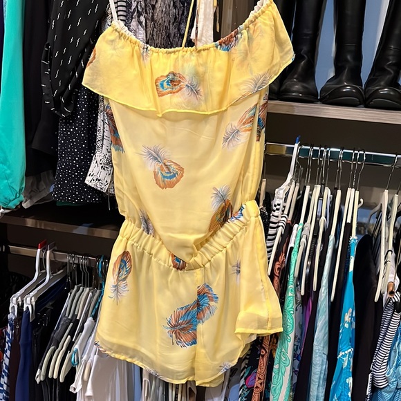 Feather Print Romper from Jenny Nan, Size XS - Picture 5 of 5